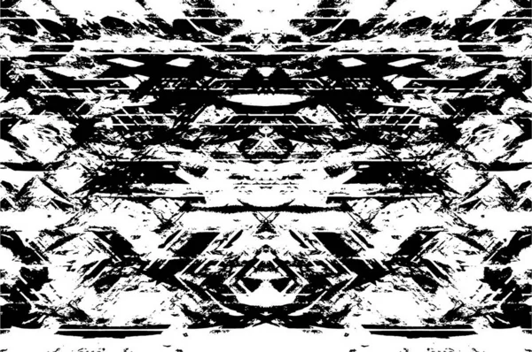 Grunge Fond Abstrait Noir Blanc Texture Rayures Copeaux Fissures Saleté — Image vectorielle