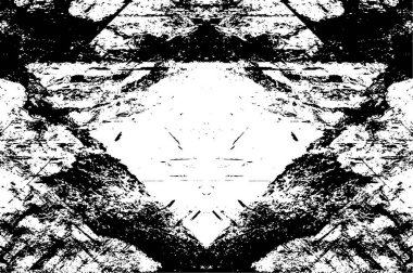 Koyu Grunge Geometrik Deseni