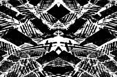 Siyah beyaz monokrom eski grunge vintage eskimiş arka plan soyut antika desenli retro model