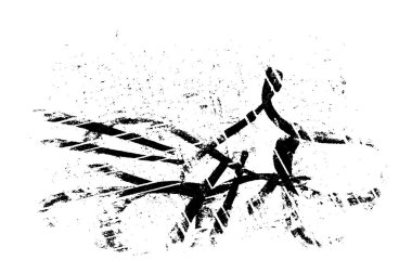 Siyah beyaz monokrom eski grunge vintage eskimiş arka plan soyut antika desenli retro model