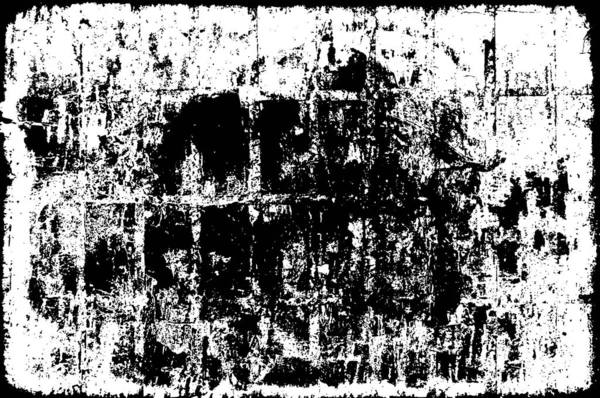 Siyah Beyaz Monokrom Eski Grunge Vintage Eskimiş Arka Plan Soyut — Stok Vektör
