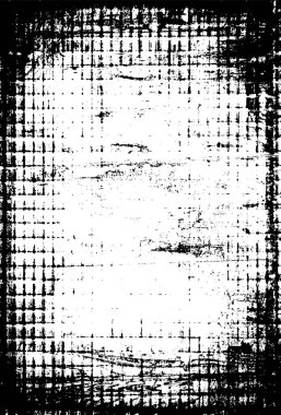 Siyah ve beyaz hasarlı yüzey. Çizikli soyut, geçmişe dönük şablon