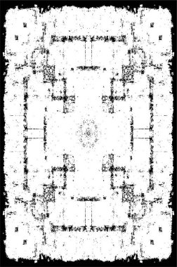 Siyah beyaz monokrom eski grunge vintage eskimiş arka plan soyut antika desenli retro model