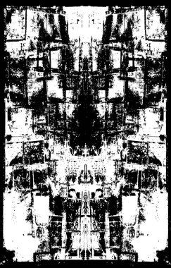 Siyah ve Beyaz Sorunlu Grunge Vektör Kaplama Şablonu. Koyu renkli eskimiş doku. Kirli Yaratıcı Tasarım Arkaplan Elementi