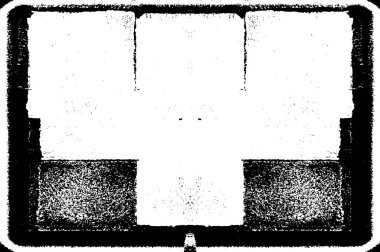 Siyah ve Beyaz Sorunlu Grunge Vektör Kaplama Şablonu. Koyu renkli eskimiş doku. Kirli Yaratıcı Tasarım Arkaplan Elementi