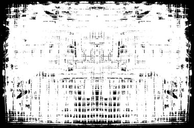 Siyah ve Beyaz Sorunlu Grunge Vektör Kaplama Şablonu. Koyu renkli eskimiş doku. Kirli Yaratıcı Tasarım Arkaplan Elementi