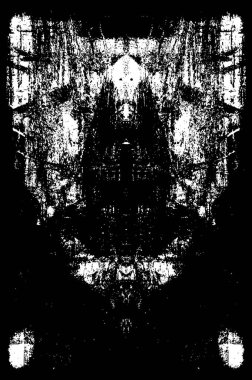 Siyah ve Beyaz Sorunlu Grunge Vektör Kaplama Şablonu. Koyu renkli eskimiş doku. Kirli Yaratıcı Tasarım Arkaplan Elementi