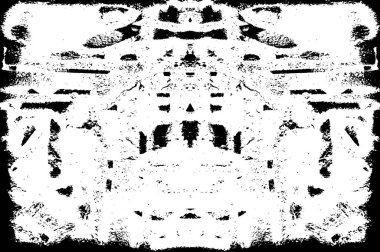 Siyah ve Beyaz Sorunlu Grunge Vektör Kaplama Şablonu. Koyu renkli eskimiş doku. Kirli Yaratıcı Tasarım Arkaplan Elementi