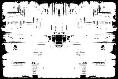 Siyah ve Beyaz Sorunlu Grunge Vektör Kaplama Şablonu. Koyu renkli eskimiş doku. Kirli Yaratıcı Tasarım Arkaplan Elementi