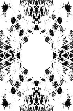 Siyah ve Beyaz Sorunlu Grunge Vektör Kaplama Şablonu. Koyu renkli eskimiş doku. Kirli Yaratıcı Tasarım Arkaplan Elementi