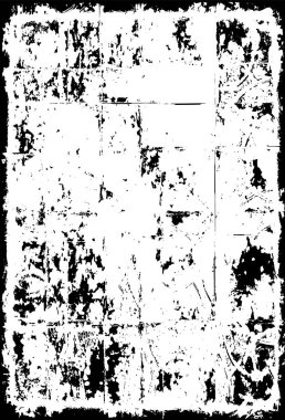 Siyah ve Beyaz Sorunlu Grunge Vektör Kaplama Şablonu. Koyu renkli eskimiş doku. Kirli Yaratıcı Tasarım Arkaplan Elementi