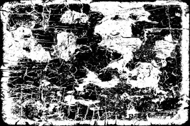 Siyah ve Beyaz Sorunlu Grunge Vektör Kaplama Şablonu. Koyu renkli eskimiş doku. Kirli Yaratıcı Tasarım Arkaplan Elementi