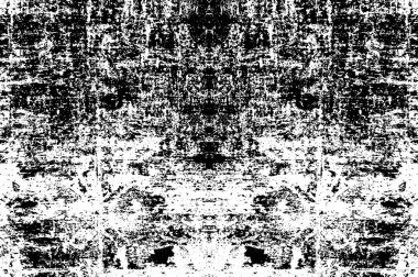 Siyah ve Beyaz Sorunlu Grunge Vektör Kaplama Şablonu. Koyu renkli eskimiş doku. Kirli Yaratıcı Tasarım Arkaplan Elementi