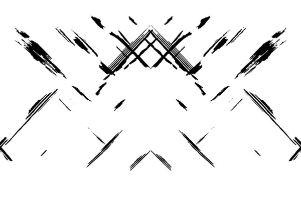 黒と白のモノクロームの古いグランジヴィンテージの風化した背景抽象的なアンティークの質感とレトロなパターン — ストックベクタ