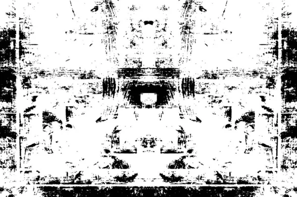 复制空间的抽象背景 带有划痕的黑白图案 — 图库矢量图片