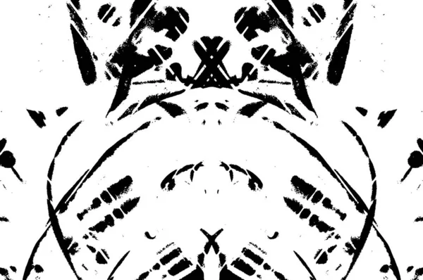 Templat Black White Distressed Grunge Vector Overlay Template Dark Paint - Stok Vektor