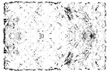 Grunge black and white pattern. Monochrome particles abstract texture. Background of cracks, scuffs, chips, stains, ink spots, lines. Dark design background surface. Gray printing element