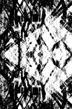 Grunge black and white pattern. Monochrome particles abstract texture. Background of cracks, scuffs, chips, stains, ink spots, lines. Dark design background surface. Gray printing element