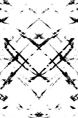 Siyah ve beyazın Grunge arka planı. Soyut monokrom dokusu. Vintage elementler lekeler ve çatlaklar