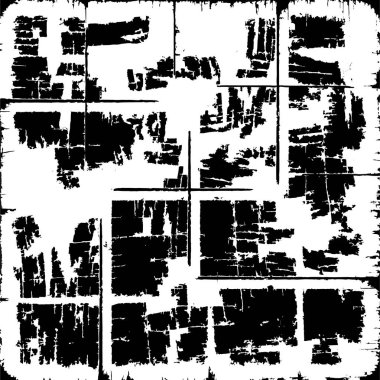 Sert siyah-beyaz doku vektörü. Derinden örtülmüş doku. Grunge 'un geçmişi. Soyut doku etkisi. Vektör İllüstrasyonu.       