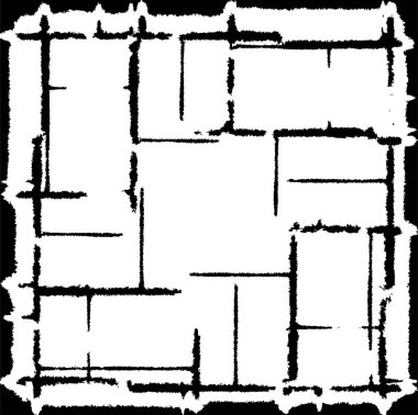 Sert siyah-beyaz doku vektörü. Derinden örtülmüş doku. Grunge 'un geçmişi. Soyut doku etkisi. Vektör İllüstrasyonu.       