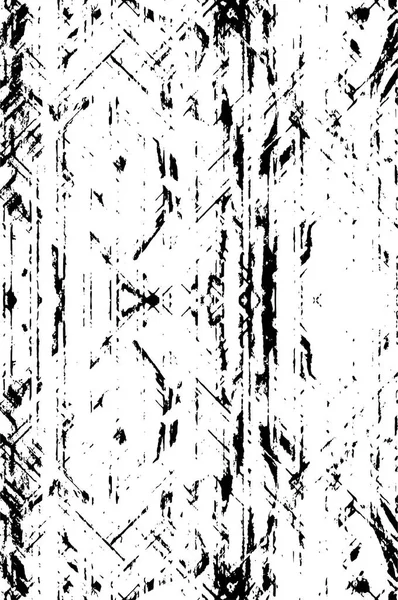 单色磨擦抽象纹理 黑白插图 — 图库矢量图片
