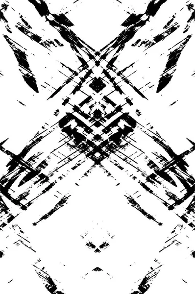 Тривожний Фон Чорно Білій Текстурі Точками Плямами Подряпинами Лініями — стоковий вектор