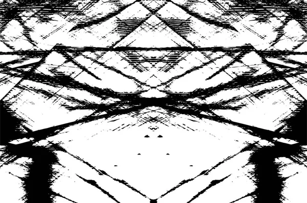 Grunge Black White Pattern Monochrome Particles Abstract Texture Background Cracks — стоковый вектор