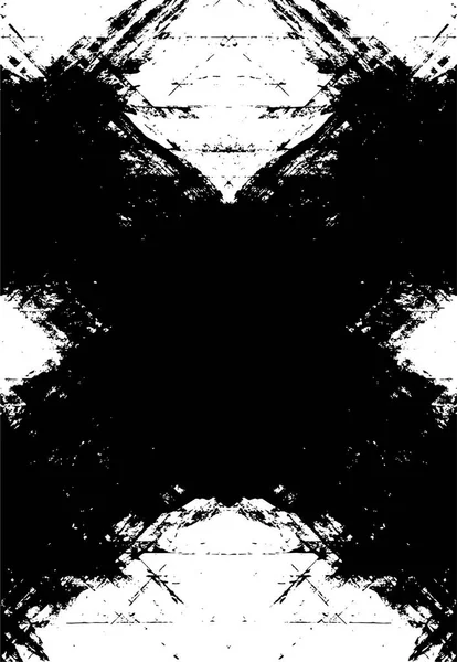Grunge Black White Pattern Monochrome Particles Abstract Texture Background Cracks — Wektor stockowy