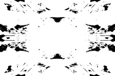 Sanat tarzında siyah ve beyaz dokular. Harika bir monokrom geçmişi var. Noktaların, noktaların, çizgilerin, çatlakların kaosundan bir desen. Grunge karanlık gerçeküstü