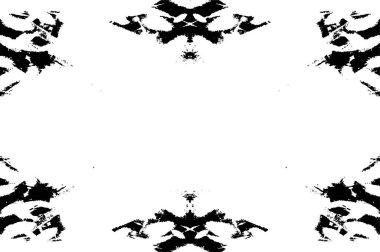 Sanat tarzında siyah ve beyaz dokular. Harika bir monokrom geçmişi var. Noktaların, noktaların, çizgilerin, çatlakların kaosundan bir desen. Grunge karanlık gerçeküstü