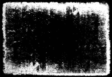 Grunge üst üste biniyor. Soyut siyah-beyaz vektör arkaplanı. Çatlak, leke ve noktalarda kirli desenli tek renkli klasik yüzey. Karanlık korku tarzında eski bir duvar.