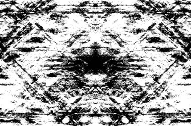 Grunge üst üste biniyor. Soyut siyah-beyaz vektör arkaplanı. Çatlak, leke ve noktalarda kirli desenli tek renkli klasik yüzey. Karanlık korku tarzında eski bir duvar.