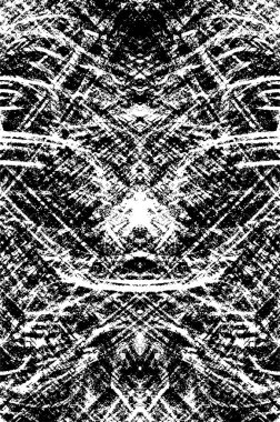 Çizik ve çiziklerle dolu siyah beyaz bir arka plan. Soyut vektör illüstrasyonu.       