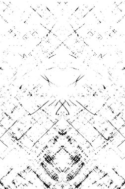 Grunge black and white pattern. Monochrome particles abstract texture. Background of cracks, scuffs, chips, stains, ink spots, lines. Dark design background surface. Gray printing element