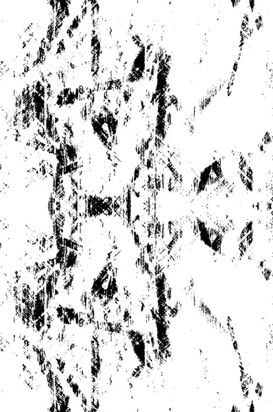 Ztrápený Pozadí Černobílé Textuře Prachem Skvrny Škrábance Čáry Abstraktní Vektorová — Stockový vektor