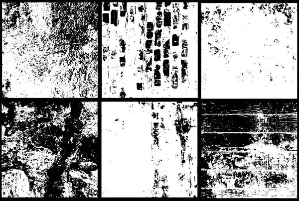 set of grunge vector black texture. vector illustration