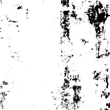 Grunge siyah beyaz desen. Monokrom parçacıkları soyut doku. Çatlakların, sürtünmelerin, çiplerin, lekelerin, mürekkep lekelerinin geçmişi. Koyu tasarım arka plan yüzeyi. 