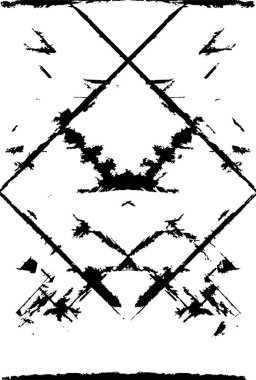 Grunge siyah beyaz desen. Monokrom parçacıkları soyut doku. Çatlakların, sürtünmelerin, çiplerin, lekelerin, mürekkep lekelerinin geçmişi. Koyu tasarım arka plan yüzeyi. 