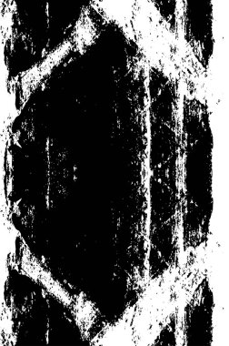 Grunge siyah beyaz desen. Monokrom parçacıkları soyut doku. Çatlakların, sürtünmelerin, çiplerin, lekelerin, mürekkep lekelerinin geçmişi. Koyu tasarım arka plan yüzeyi. 