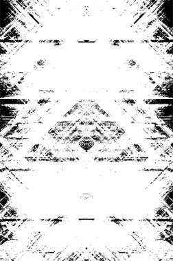 Grunge siyah beyaz desen. Monokrom parçacıkları soyut doku. Çatlakların, sürtünmelerin, çiplerin, lekelerin, mürekkep lekelerinin geçmişi. Koyu tasarım arka plan yüzeyi. 