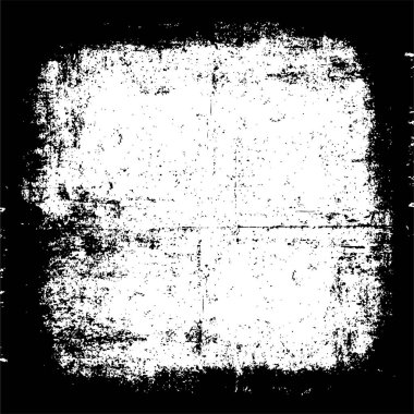 Grunge siyah beyaz desen. Monokrom parçacıkları soyut doku. Çatlakların, sürtünmelerin, çiplerin, lekelerin, mürekkep lekelerinin geçmişi. Koyu tasarım arka plan yüzeyi. 