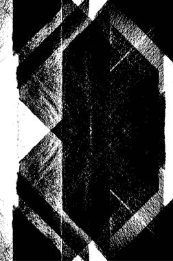 Grunge siyah beyaz desen. Monokrom parçacıkları soyut doku. Çatlakların, sürtünmelerin, çiplerin, lekelerin, mürekkep lekelerinin geçmişi. Koyu tasarım arka plan yüzeyi. 