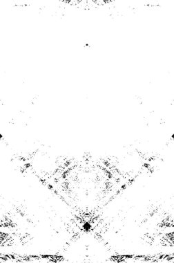 Grunge siyah beyaz desen. Monokrom parçacıkları soyut doku. Çatlakların, sürtünmelerin, çiplerin, lekelerin, mürekkep lekelerinin geçmişi. Koyu tasarım arka plan yüzeyi. 