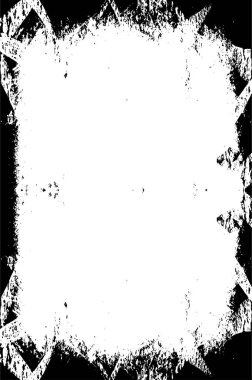 Grunge siyah beyaz desen. Monokrom parçacıkları soyut doku. Çatlakların, sürtünmelerin, çiplerin, lekelerin, mürekkep lekelerinin geçmişi. Koyu tasarım arka plan yüzeyi. 