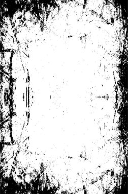 Grunge siyah beyaz desen. Monokrom parçacıkları soyut doku. Çatlakların, sürtünmelerin, çiplerin, lekelerin, mürekkep lekelerinin geçmişi. Koyu tasarım arka plan yüzeyi. 