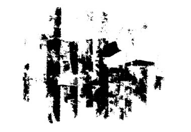 Grunge siyah beyaz desen. Monokrom parçacıkları soyut doku. Çatlakların, sürtünmelerin, çiplerin, lekelerin, mürekkep lekelerinin geçmişi. Koyu tasarım arka plan yüzeyi. 