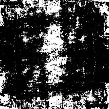 Grunge siyah beyaz desen. Monokrom parçacıkları soyut doku. Çatlakların, sürtünmelerin, çiplerin, lekelerin, mürekkep lekelerinin geçmişi. Koyu tasarım arka plan yüzeyi. 