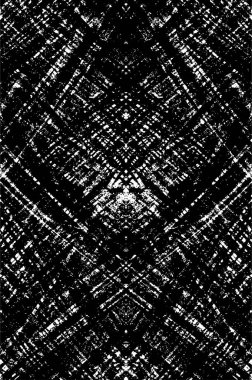 Grunge siyah beyaz desen. Monokrom parçacıkları soyut doku. Çatlakların, sürtünmelerin, çiplerin, lekelerin, mürekkep lekelerinin geçmişi. Koyu tasarım arka plan yüzeyi. 