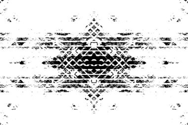 Grunge siyah beyaz desen. Monokrom parçacıkları soyut doku. Çatlakların, sürtünmelerin, çiplerin, lekelerin, mürekkep lekelerinin geçmişi. Koyu tasarım arka plan yüzeyi. 